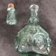 Bottle vial bottle vintage structured green glass molded cork cork