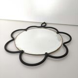 Bevel frame frame black metal flower 34x39cm