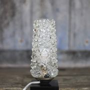 Vintage table lamp, bedside lamp with glass globe, accent lamp, decor.