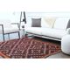1970s Vintage Turkish Oushak Handmade Wool Cotton Red Runner Rug 161x214