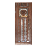 Porte entrée ferronnerie métal et bronze Charles Piguet Lyon 1919