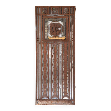 Metal and bronze ironwork entrance door Charles Piguet Lyon 1919