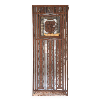 Porte entrée ferronnerie métal et bronze Charles Piguet Lyon 1919