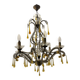 Crystal Beaded Murano Glass Drop Chandelier 1950’s