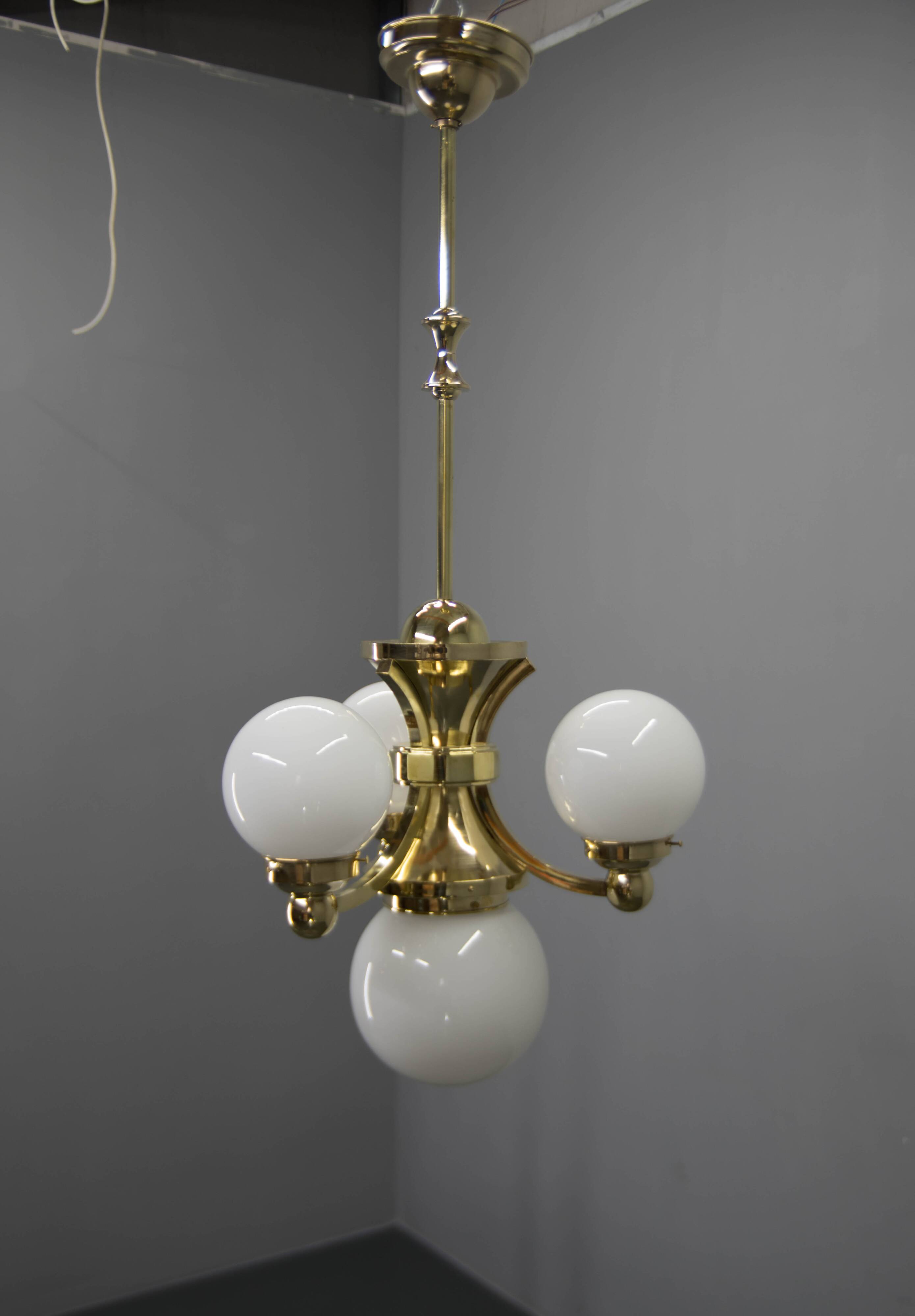 Art Deco Chandelier by Gocar, 1910s, Restored