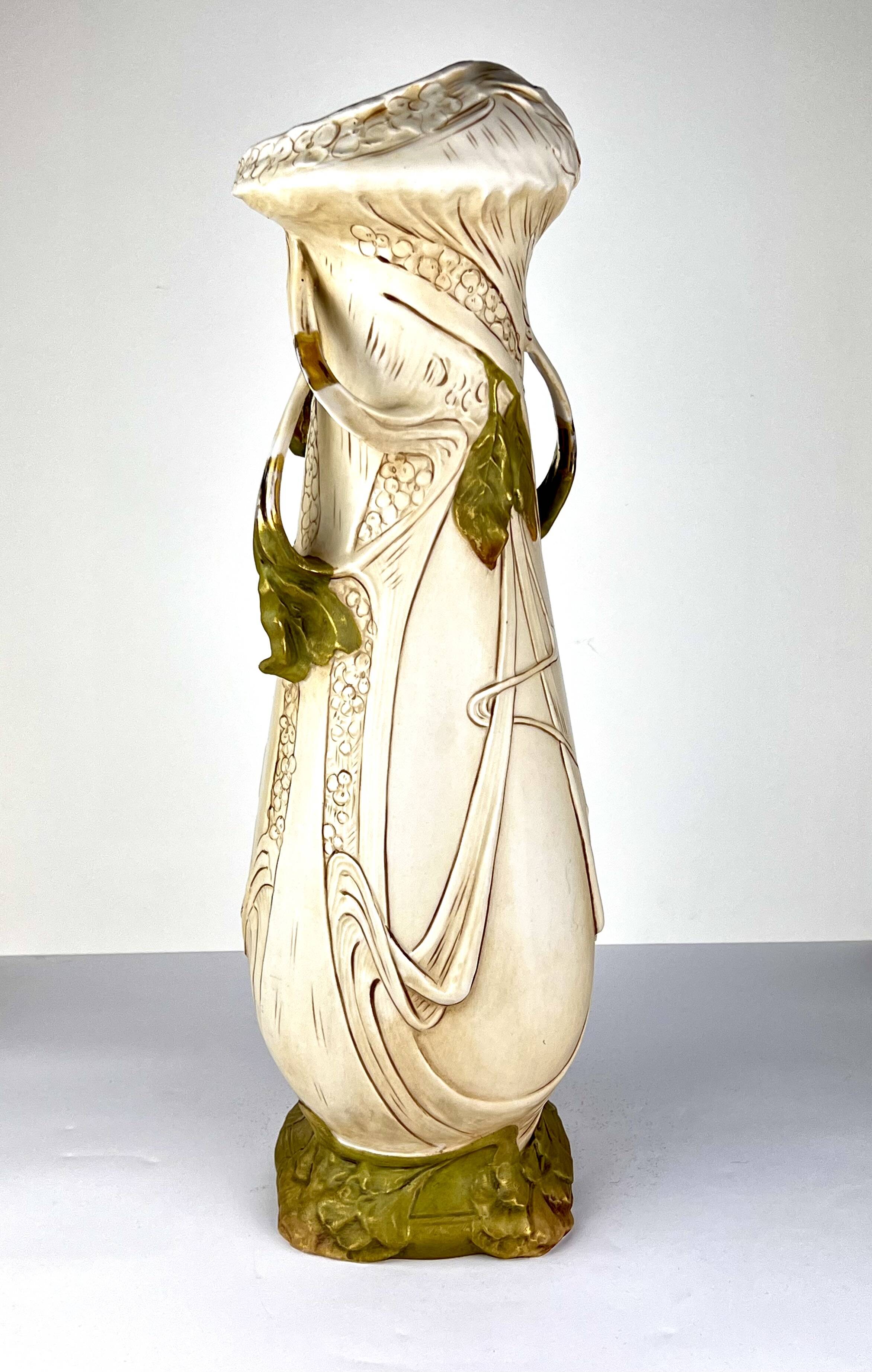 Royal Dux Bohemia Art Nouveau Vase 49 cm