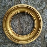 Round frame gilded wood Renaissance Italy leaf