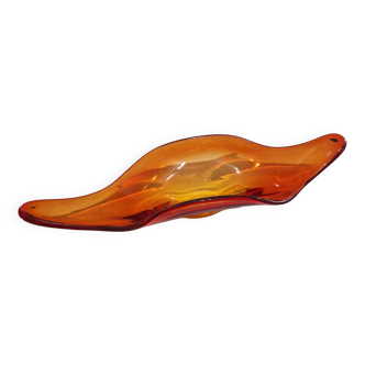 Murano orange glass cup from the 1950s