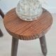 Antique wooden tripod stool - saddle