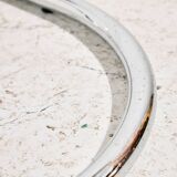 Italian chrome and leather dining set by Gastone Rinaldi, set of 7.