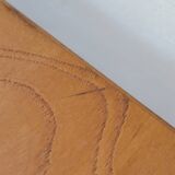 Scandinavian coffee table in ribbed wood