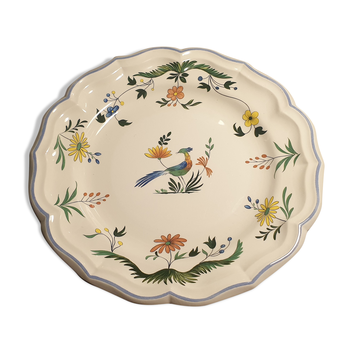 Dish gien decor birds of paradise