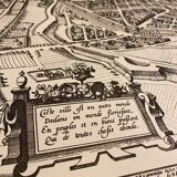 Map plan engraving of Vintage Paris