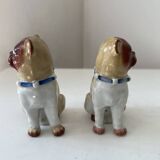 Pair of porcelain pugs Pug dog XIX Germany Saxony Meissen ?