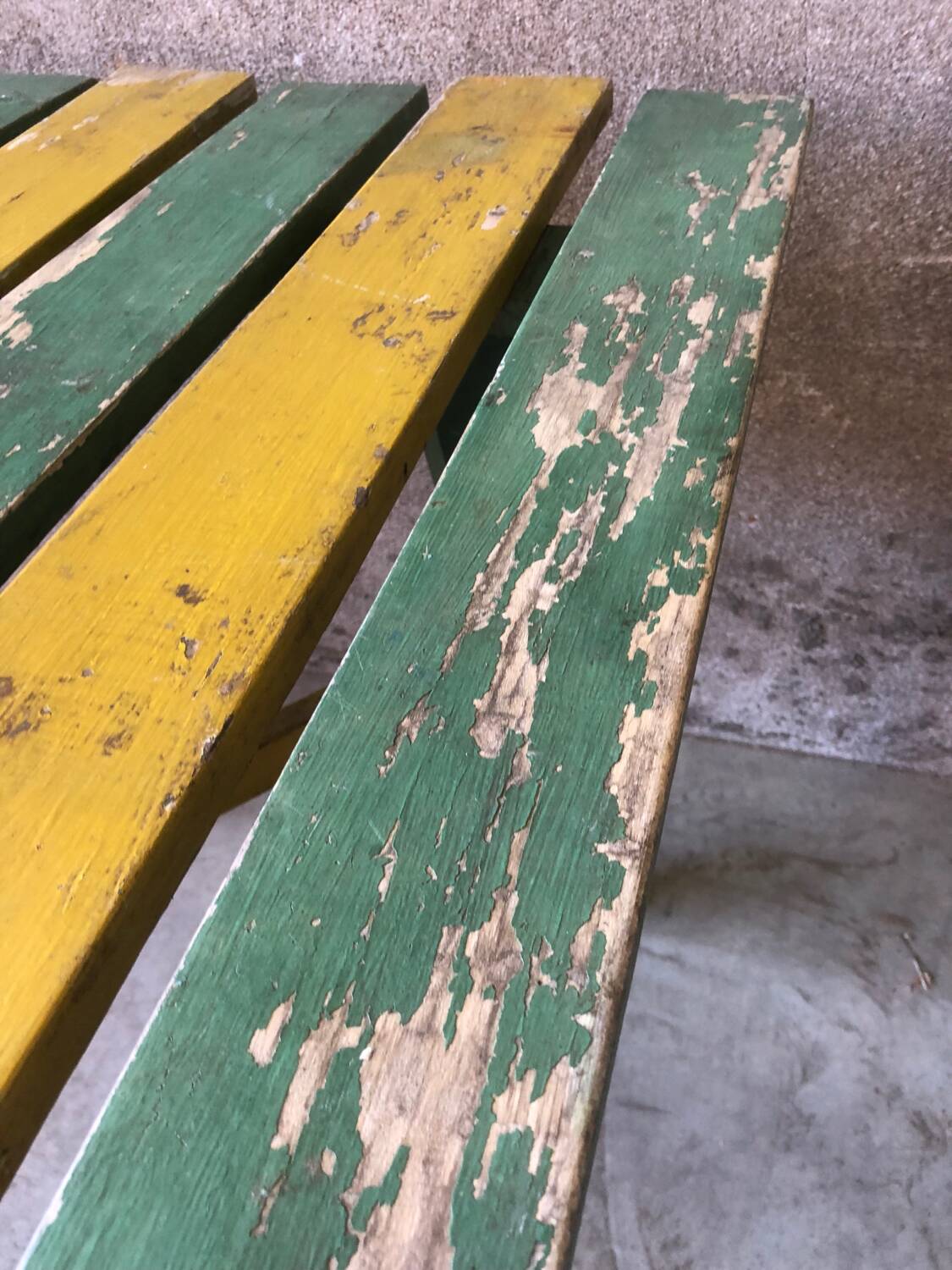 Vintage patinated garden table