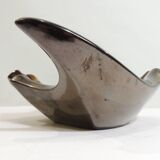 Vintage red and brown ceramic bowl – 1970s centrepiece – Design