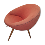 Fauteuil rond egg vintage années 50