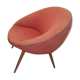 armchair round egg vintage 50s
