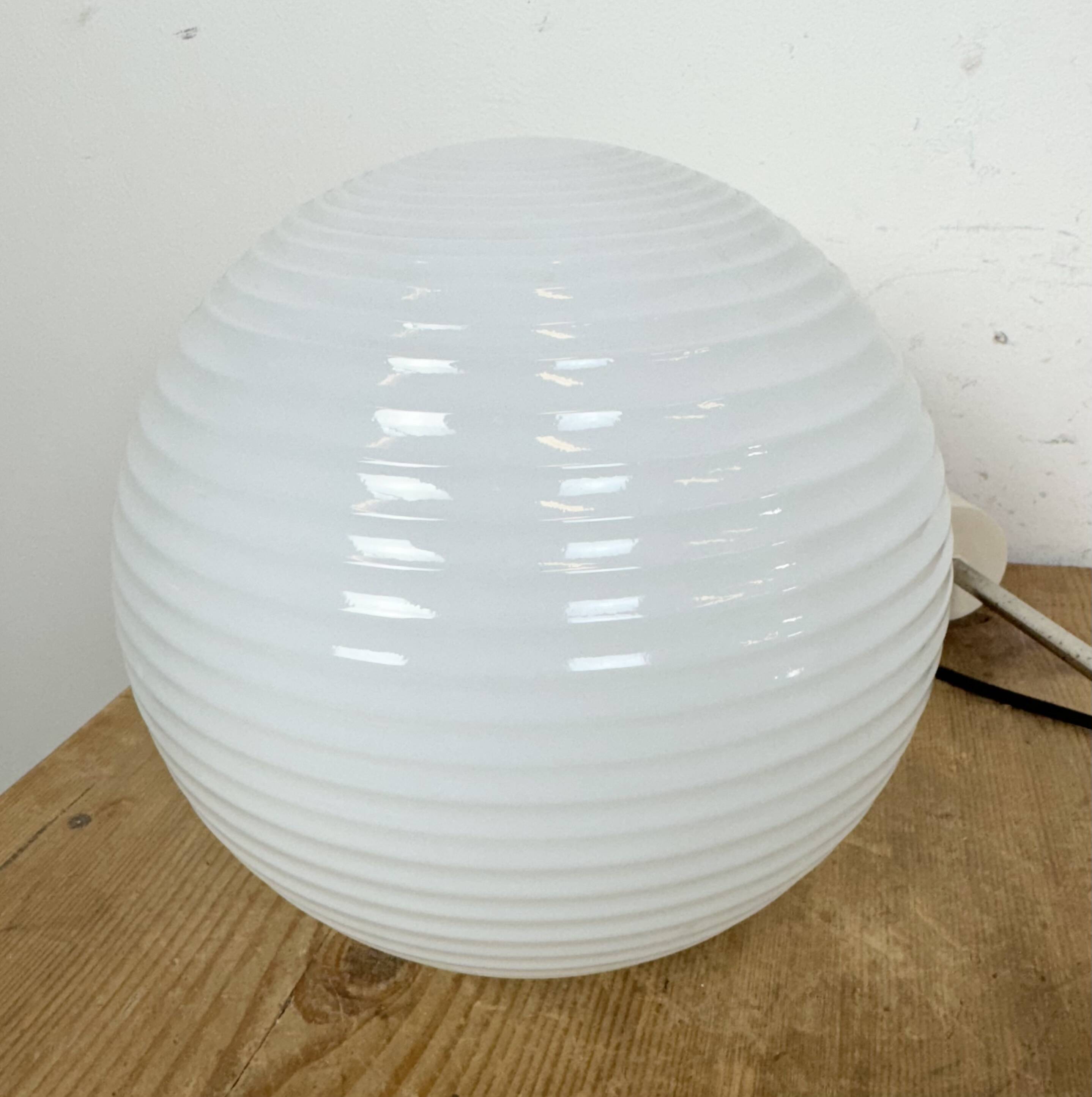 Vintage Chandelier with Milk Glass from Elektrosvit, 1960s