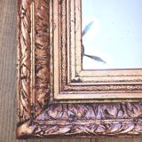 Napoleon III mirror, Wood and stucco, Gilded with copper leaf.