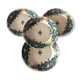 Set de 4 assiettes plates en faïence Marine
