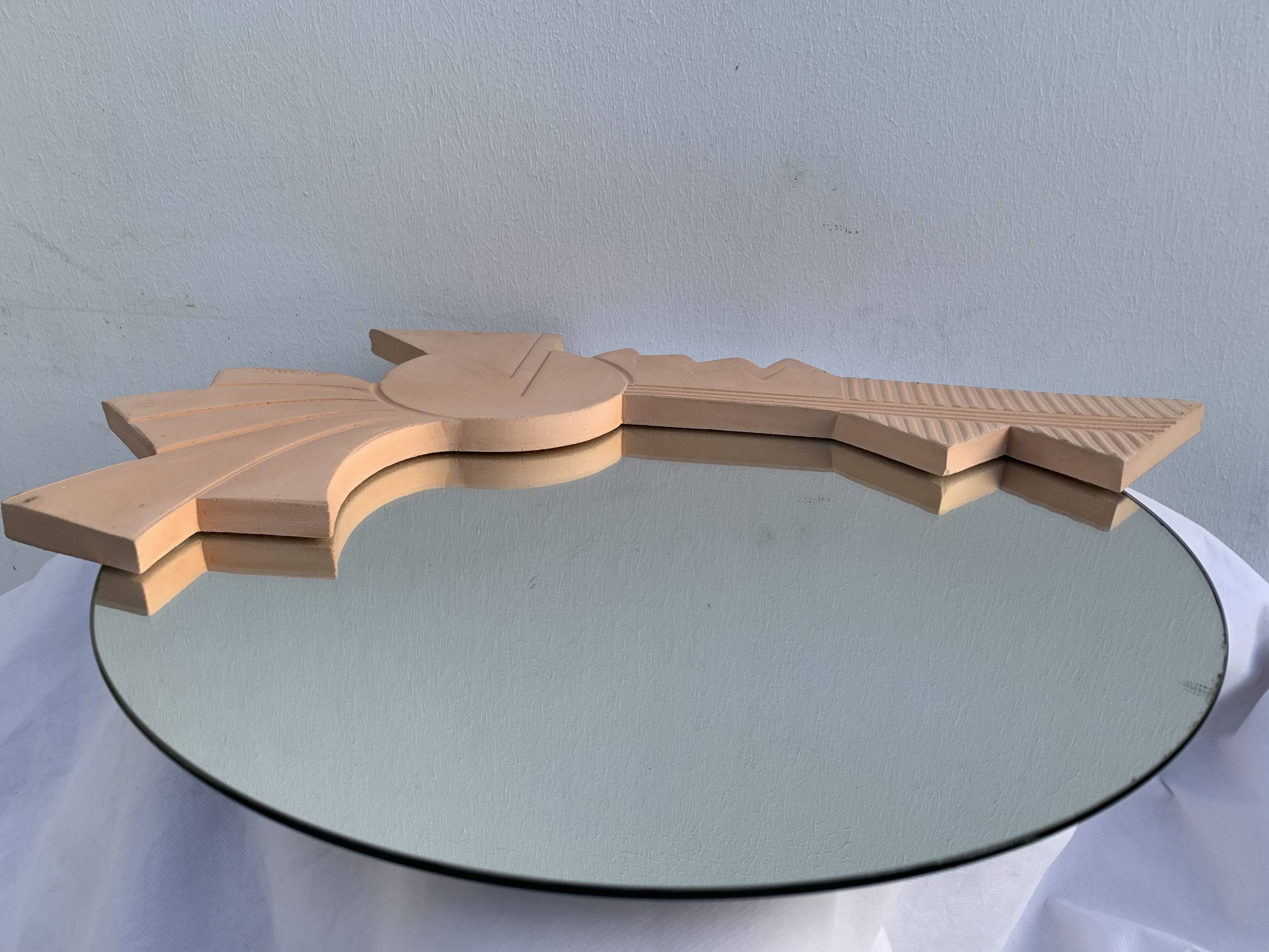 Mirror art deco style in sandstone