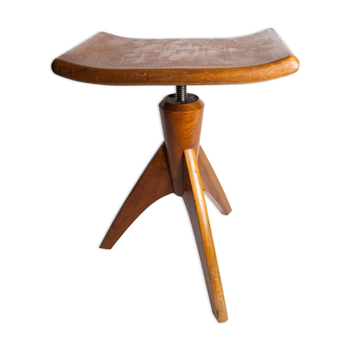 Swiss adjustable piano stool 1945 rocket foot