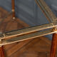 Console Lancel 4 feet 1 tray marbled columns gilded metal