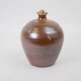 Brown stoneware vase / pitcher