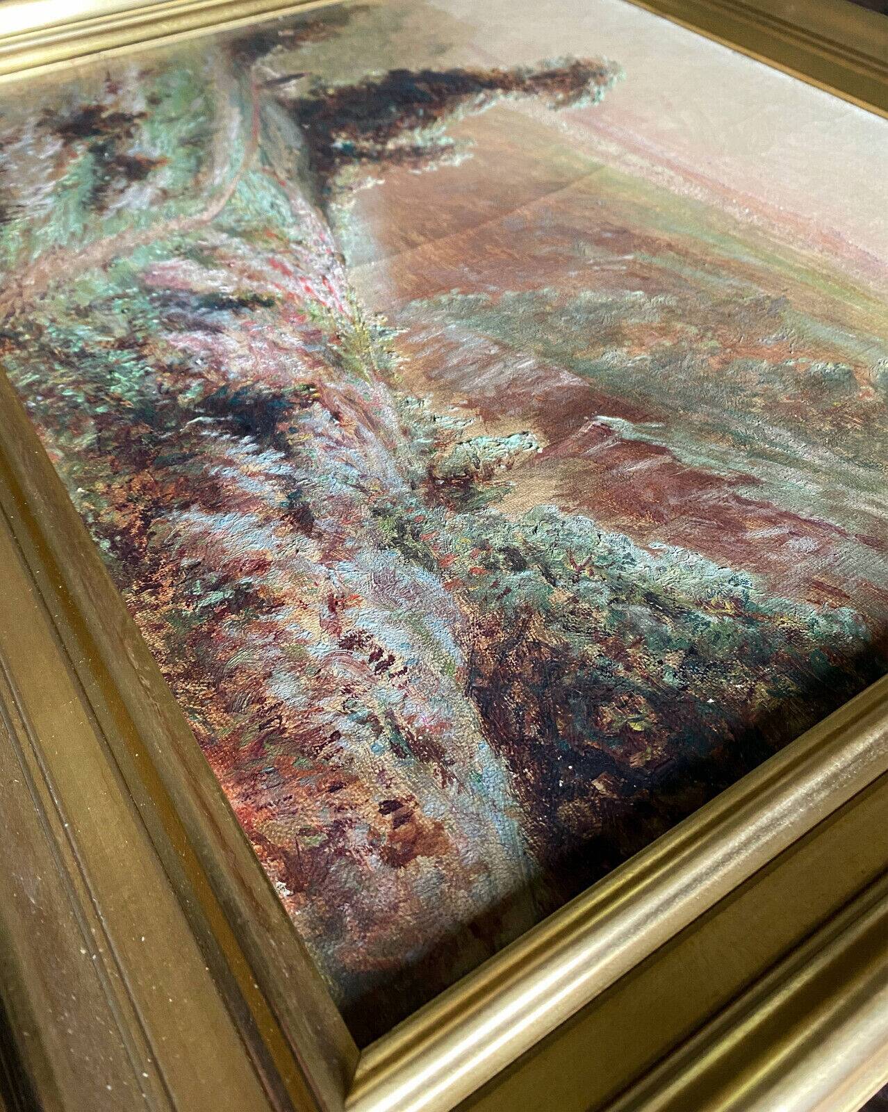 HST painting "Creuse Valley with shepherd" signed LV Pons 19th century