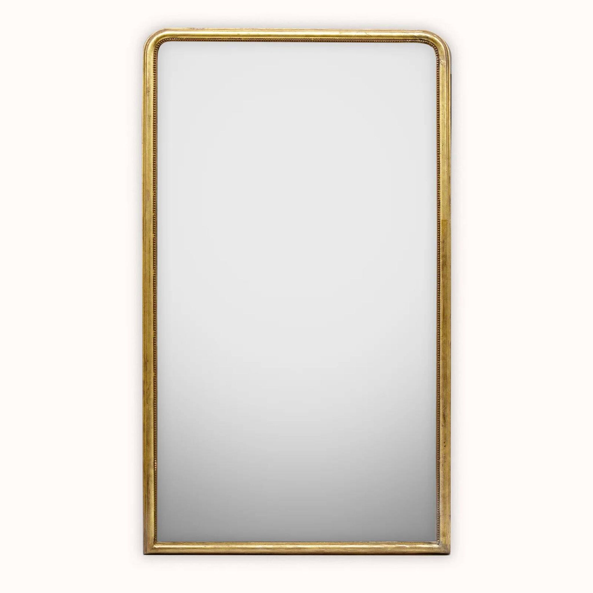 Miroir monumental Louis Philippe du XIXe siècle avec cadre fin