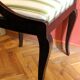 18th Century French Directoire Mahogany Chairs with Silk Blend Upholster Fabric, Set of 4