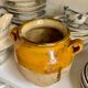 Grease pot, glazed ochre ceramic jar no. 3 - 18th century