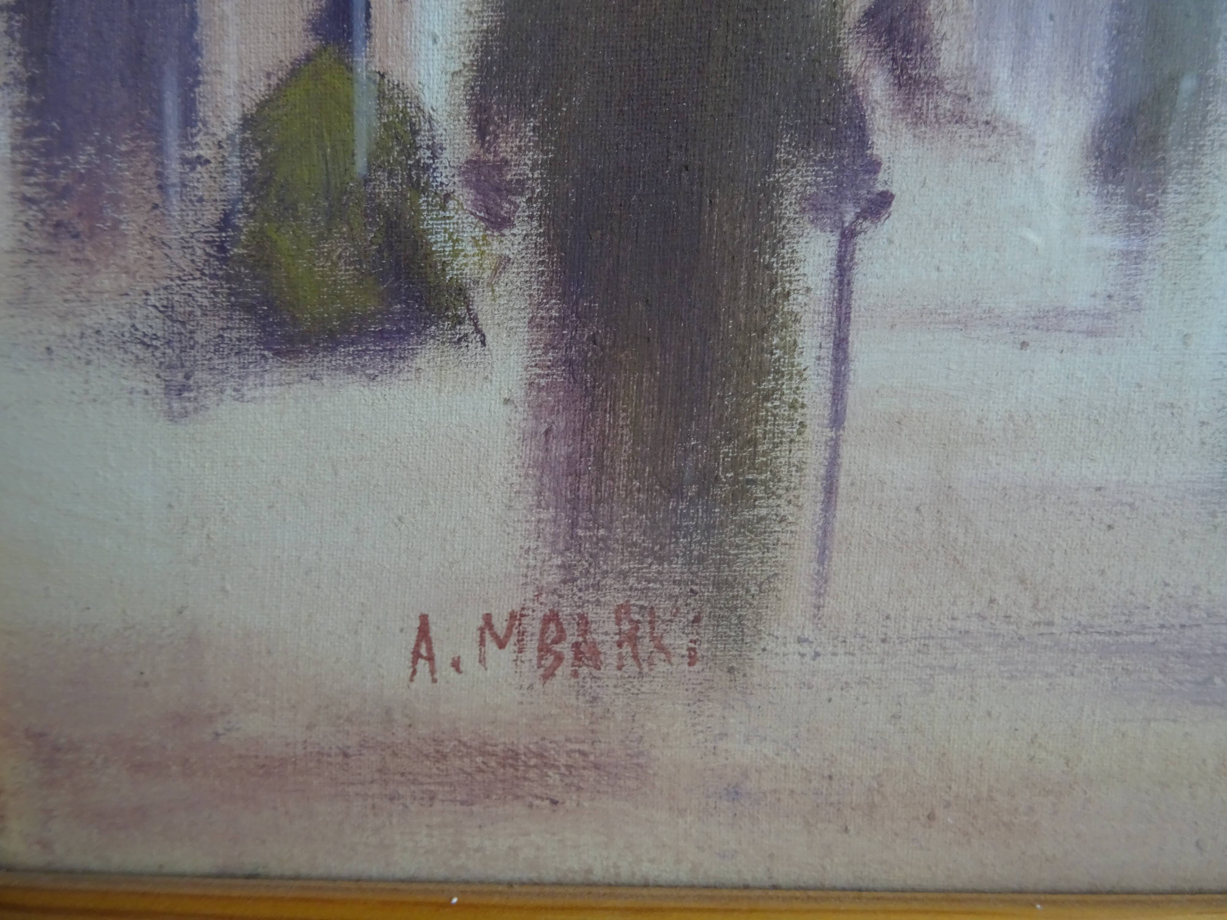 Oil on canvas signed representing a scene from North Africa