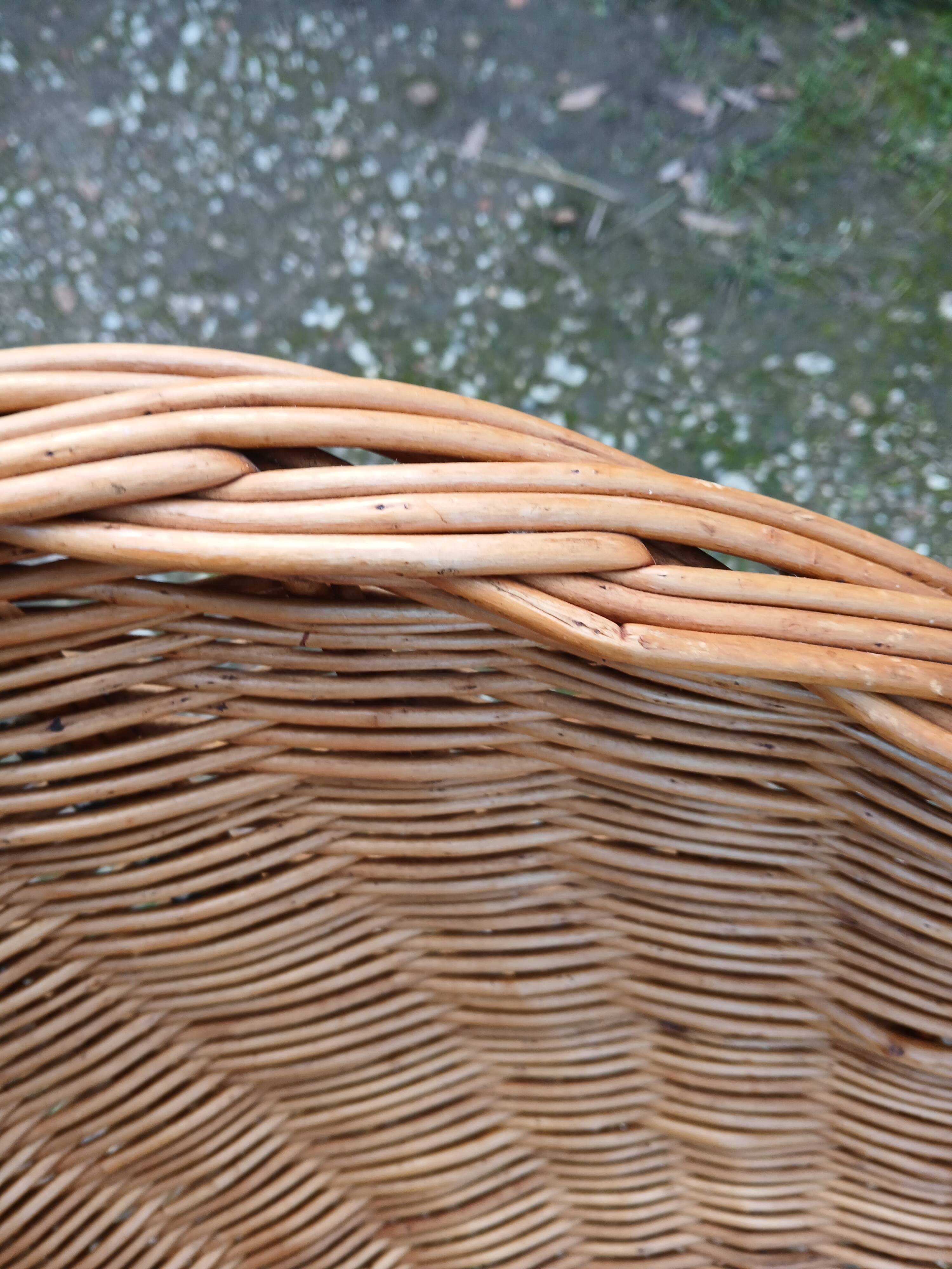 Vintage rattan basket chair