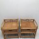 Vintage bamboo and rattan bedsides