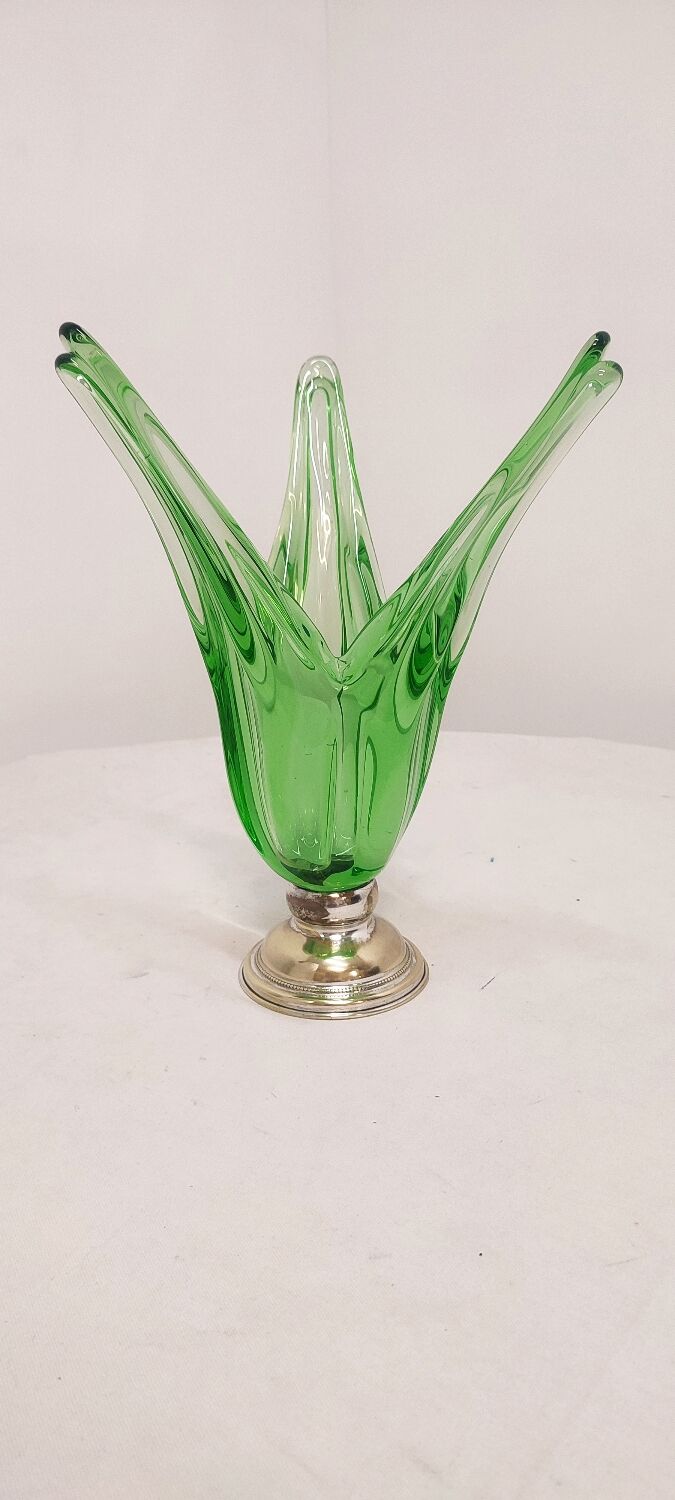 Glass centerpiece, germany, 1970s