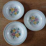 3 Digoin Sarreguemines soup plates