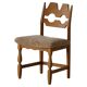 "Razorblade" dining chair by Henning Kjærnulf, in oak and lamb's wool, Denmark, 1960s.