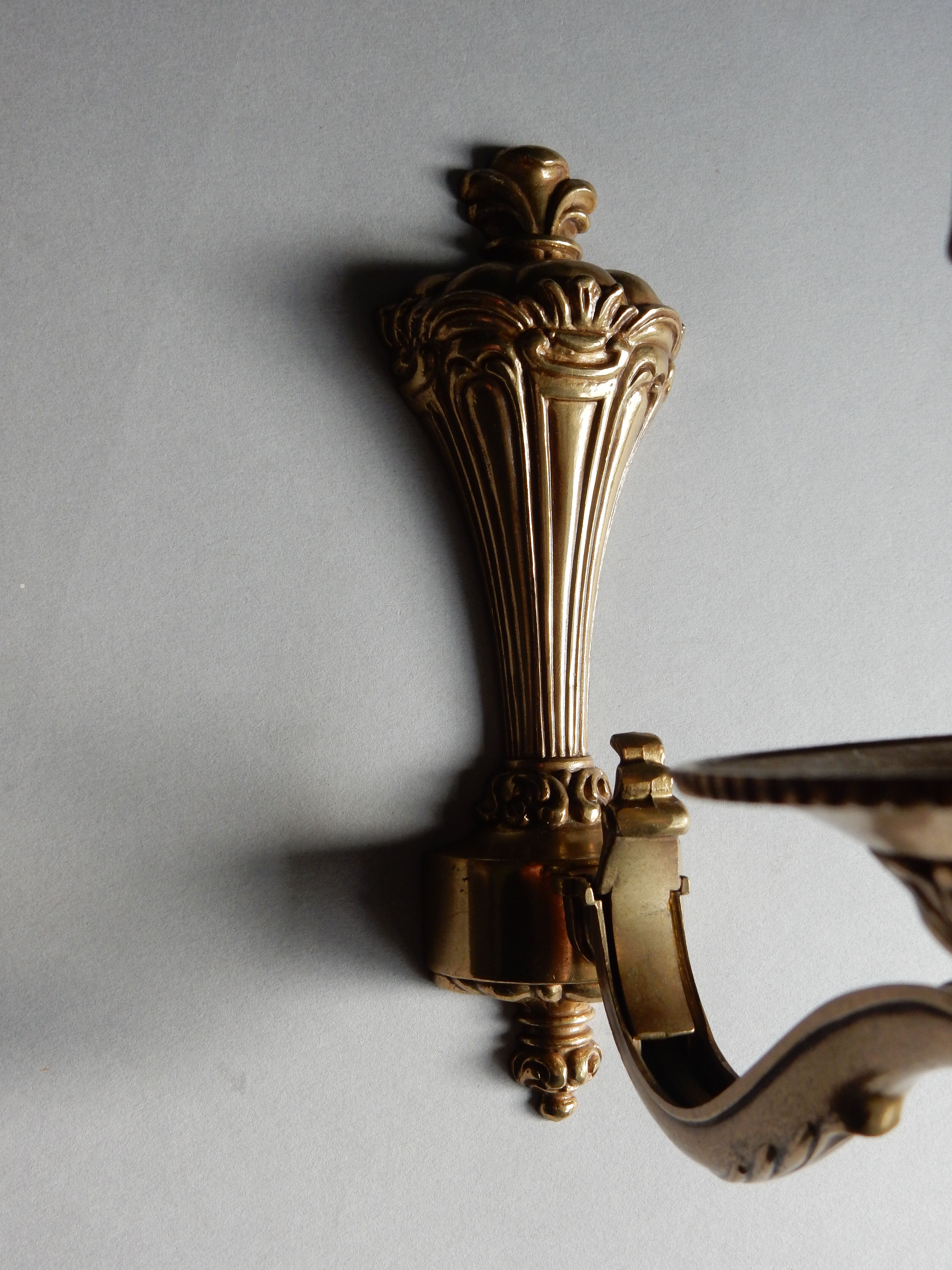 Brass wall lamp chandelier a flame