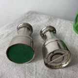 Silver-plated salt and pepper shakers