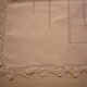 The linen thread and old lace tablecloth