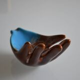 Ceramic pocket tray in the shape of a hand Vallauris France 1970