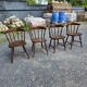 4 fauteuils bistrot style western en hêtre