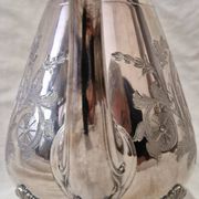 Napoleon III teapot in silver-plated metal – 19th century – Rococo decoration