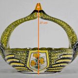 Earthenware basket, Manufacture Henriot Quimper – Mid-twentieth century