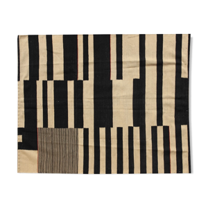 Kilim noir et ivoire