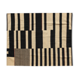 Black and ivory Kilim 195 x 163 cm