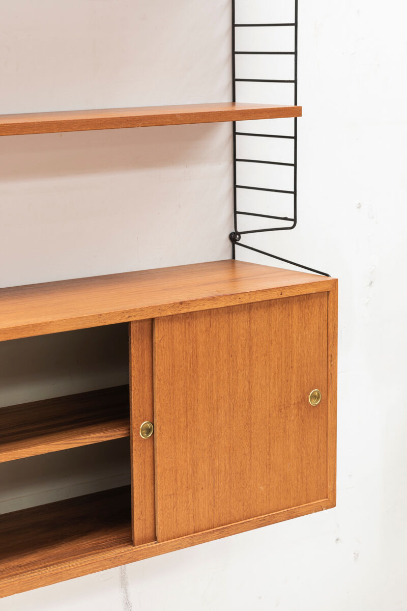 3-Piece wall unit by Nisse Strinning for String, Sweden, 1960s