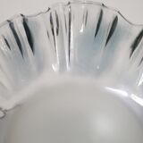 Tulipe de lampe verre irisé/argenté